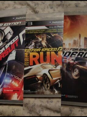 Playstation 3 Need for Speed: Undercover, The Run, AND Hot Pursuit (3 Games)